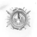 The word "Butthole" blurry tattoo design idea