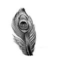 peacock feather tattoo design idea