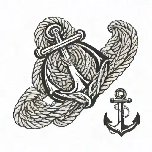 anchor with the rope spelling always tattoo design idea