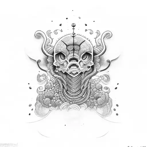 buff worm tattoo design idea