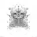 buff worm tattoo design idea