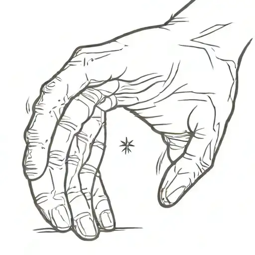 hand print from death stranding tattoo design idea