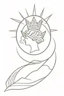 crown, wave, envelope, sun tattoo tattoo design idea