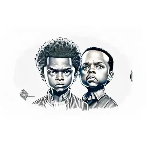 Riley and Huey Freeman in Boston tattoo design idea