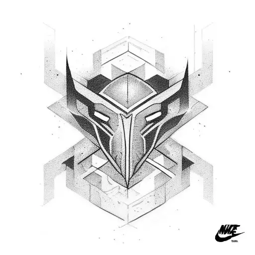 A graffiti-style Nike logo tattoo design idea