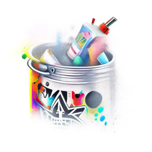 Graffiti spray can tattoo design idea