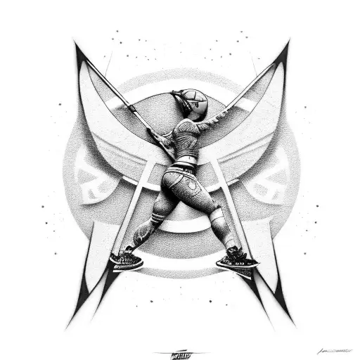A graffiti-style Nike logo tattoo design idea