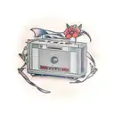 Boombox tattoo design idea
