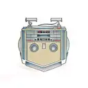 Boombox tattoo design idea
