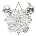 something occult tattoo design idea