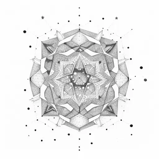 A constellation of Nakshatra stars forming a unique pattern tattoo design idea