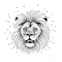 lion, lonely, happy depressed 1996 daddy's girl  tattoo design idea