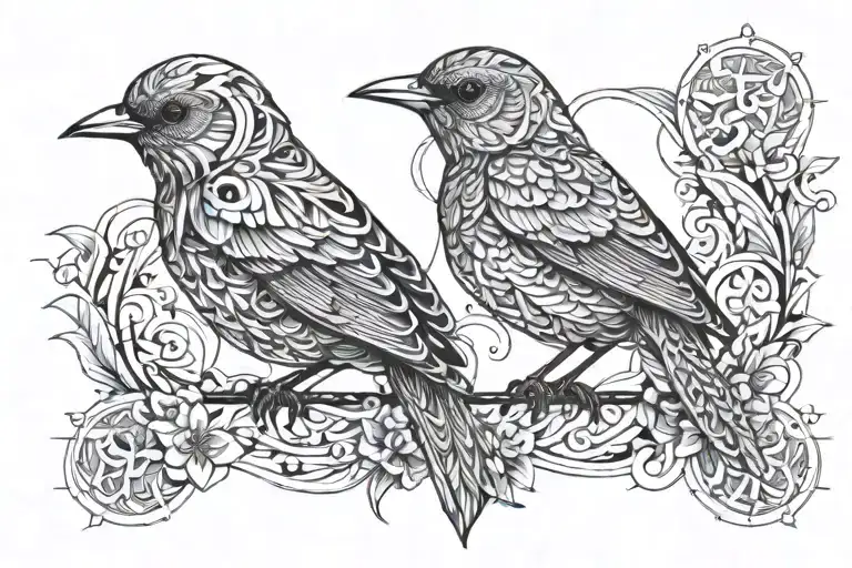 Nightingale inscription tattoo design idea