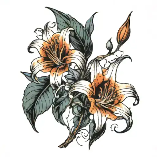 lily or wild wind, chronology 1967, passage from the new testament tattoo design idea