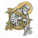 saint anthony , 1967 , krinos  tattoo design idea