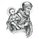 saint anthony , 1967 , krinos  tattoo design idea