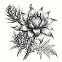 desert flower, date 1967 and some passage from the new testament that fits antony the great tattoo design idea