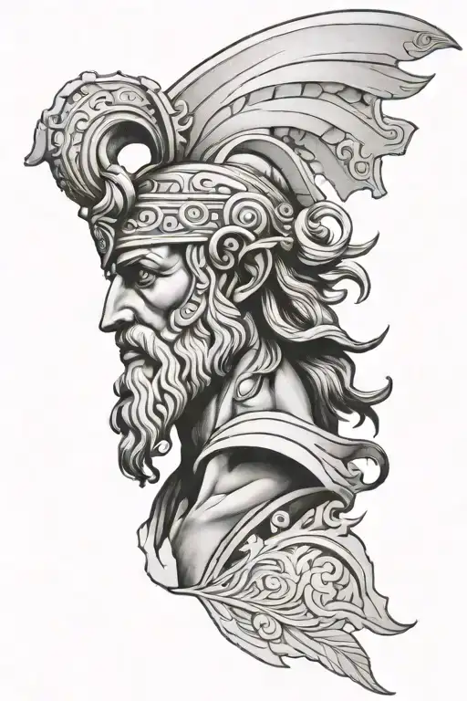 hephaistos greek god tattoo design idea