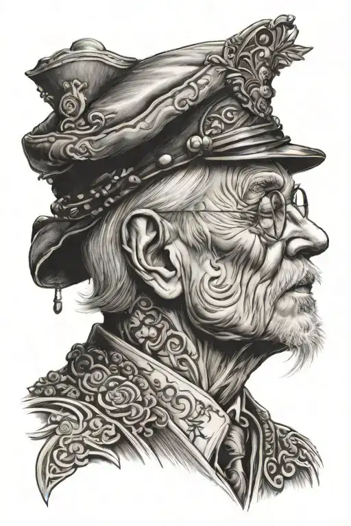 memorize grandfather tattoo design idea