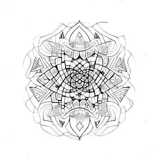 quote of "a kaleidoscope of trauma & resilience" tattoo design idea