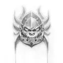 warcraft horde flag tattoo design idea