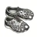 footprint tattoo design idea