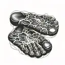 footprint tattoo design idea