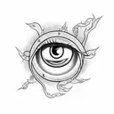 eye demon  tattoo design idea