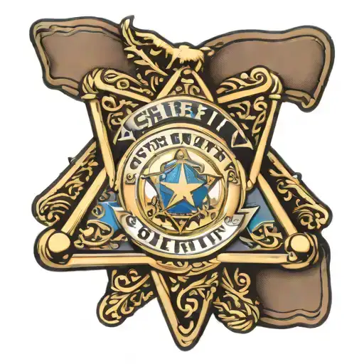 ada county sheriff's badge tattoo design idea