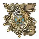 ada county sheriff's badge tattoo design idea