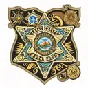 ada county sheriff's badge tattoo design idea