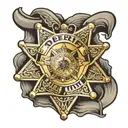 ada county sheriff's badge tattoo design idea