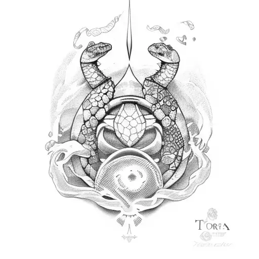 tortuga de mar y corazon tattoo design idea
