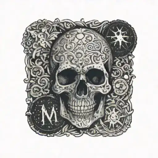 memento mori memento vivere tattoo design idea
