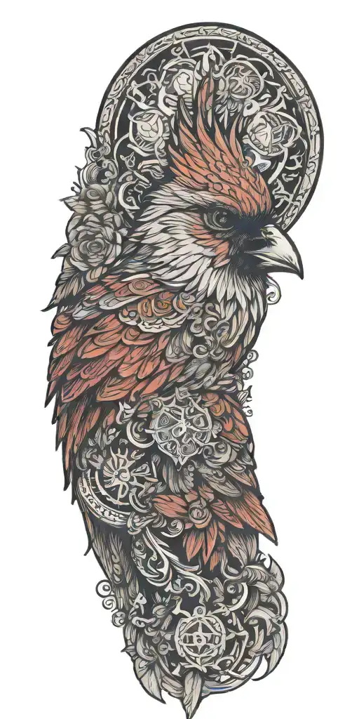 stoic cardinal virtues using mandala design incorporating elements tattoo design idea