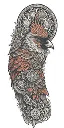 stoic cardinal virtues using mandala design incorporating elements tattoo design idea