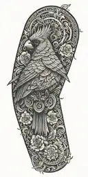 stoic cardinal virtues using mandala design incorporating elements tattoo design idea