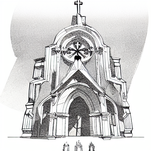 church destroyed  tattoo design idea