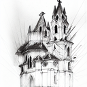 church destroyed  tattoo design idea