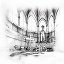 church destroyed  tattoo design idea