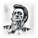 Johnny cash tattoo design idea