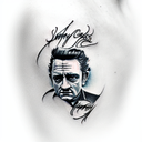 Johnny cash tattoo design idea