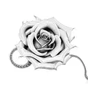 Rose Snake Dragon tattoo design idea