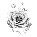Rose Snake tattoo design idea