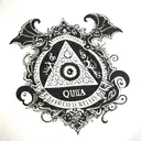 ouija board tattoo design idea