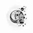 Moon tattoo design idea