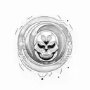 Moon tattoo design idea