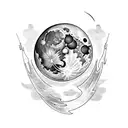 Moon tattoo design idea