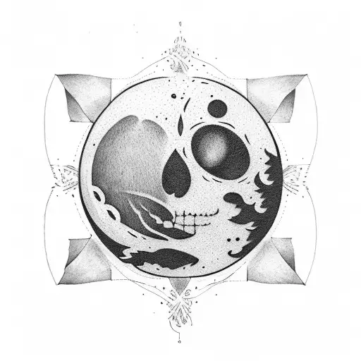 Phases of the moon  tattoo design idea