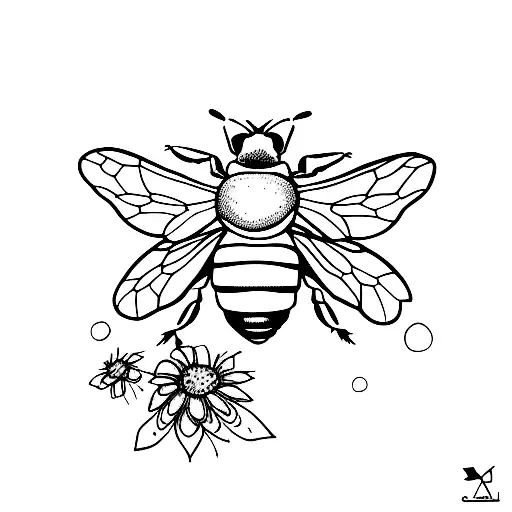 Honey Bee tattoo design idea